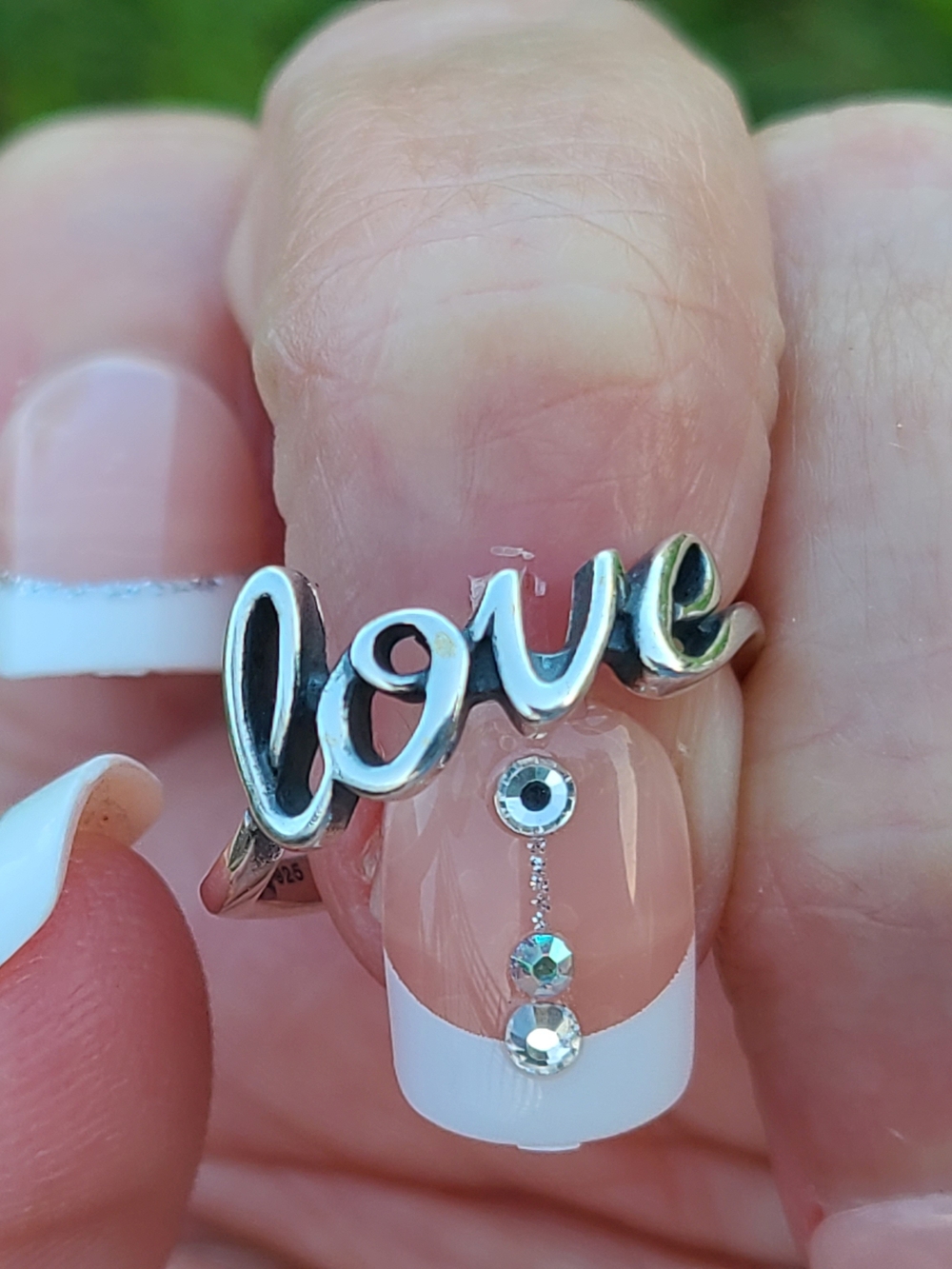James Avery Sterling Silver "Love" Script Ring - Retired Size 7
